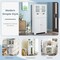 3 Tier Freer-Standing Bathroom Cabinet with 2 Drawers and Glass Doors